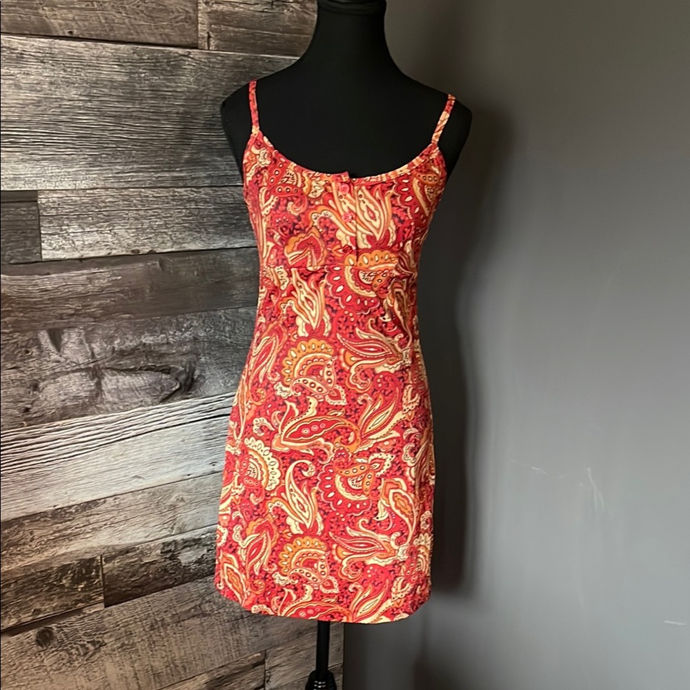 Print Red Dress